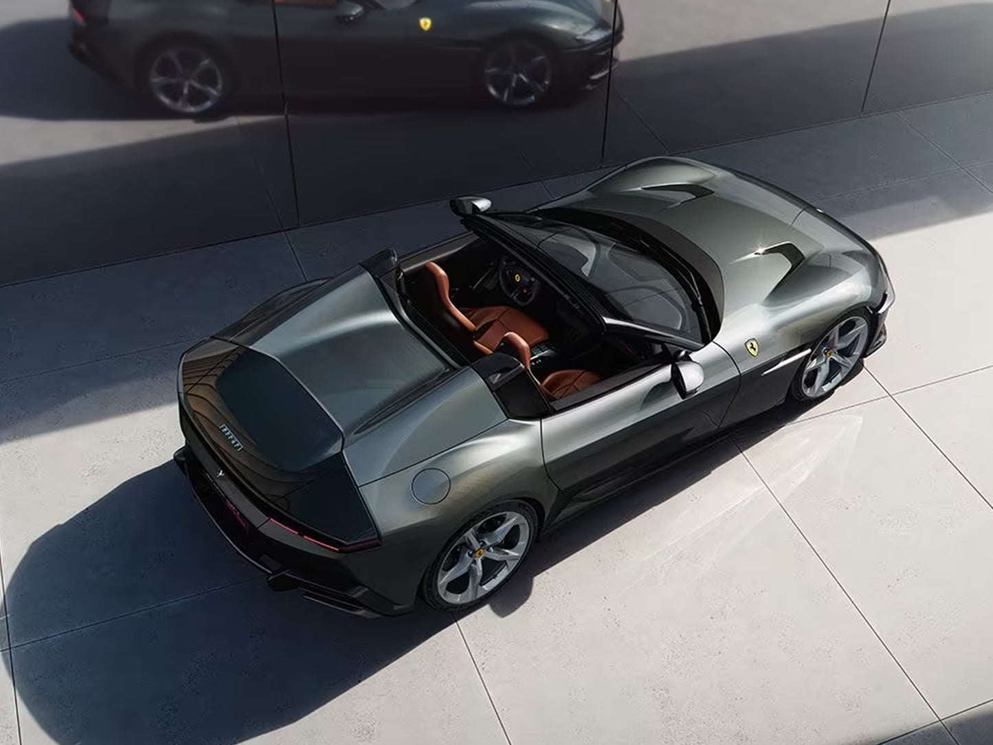 Ferrari 12 Cilindri rental in Beverly Hills from Rntla.com - Photo from the back of the car.